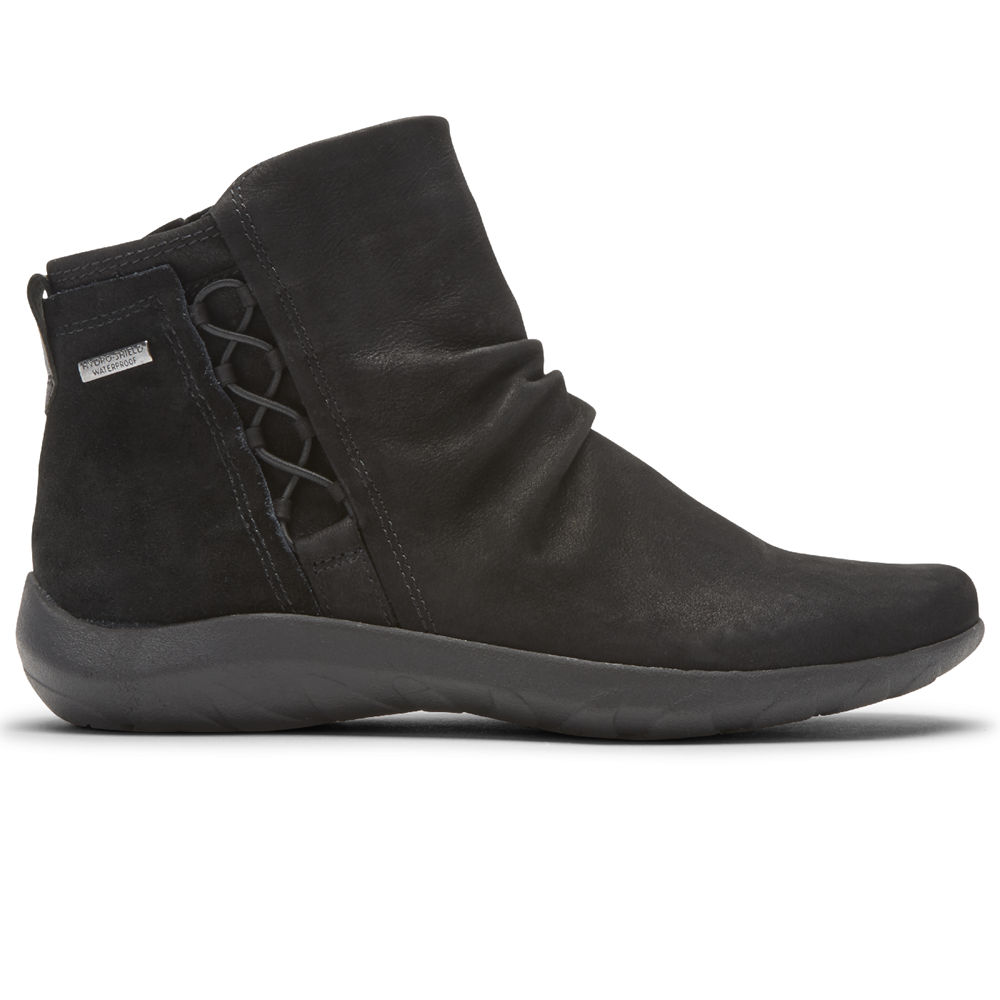 Botas Rockport Mujer Mexico - Cobb Hill Amalie Waterproof Ghillie Negros - VHDCR2648